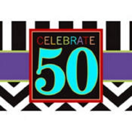 Celebrate 50th Birthday Party Invitations 8 Count