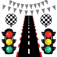 Race Car Birthday Party Decorations with Traffic Light Balloons,Automobile Pa…