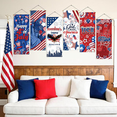 6 Pcs 250th Anniversary Hanging Banner 1776 2026 Patriotic Porch Yard Decor USA