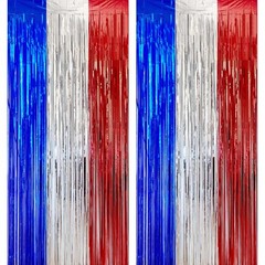 OHOME 4th of July Decorations – American 3.2ft x 6.56ft, Red white and blue