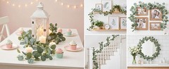 6 Pack Artificial Eucalyptus Garland Greenery Leaves Handmade 3D Silk Vines