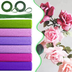 Crepe Paper 6 Rolls Wide Crepe Paper Streamers 10 Inch X 8 Feet Artificial Flora