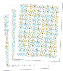 324 Blue Duck, Rubber Ducky Theme Baby Shower Favors Stickers For Baby Shower