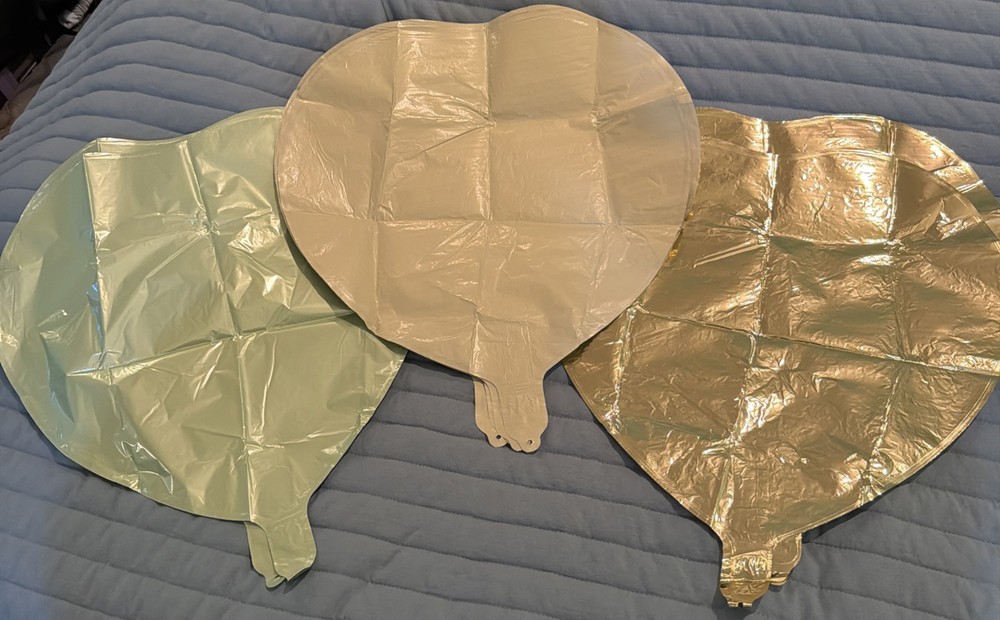 Heart Balloon 12 Pcs Gold, Green, Grey