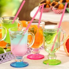 50pcs Pink Heart Shaped Straws Cute Plastic Drinking Heart Straws Disposable for