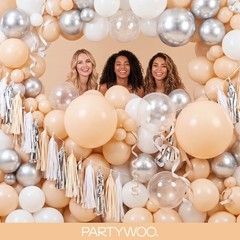 Retro Apricot Balloons, 85 pcs Apricot Balloons Different Sizes Pack of 18 In…