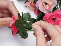 2Pcs 16.4Ft Flower Garland Artificial Rose Vines for Bedroom, Cute Fake Hanging