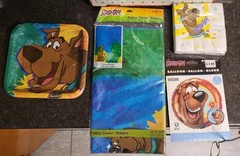 Vintage Scooby-Doo Party Decoration Lots Sealed 1990s Table Cloth, Napkins +++