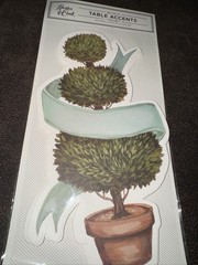 Hester & Cook Name Place Cards Set 12 Topiary Greenery Table Accents Die Cut 2