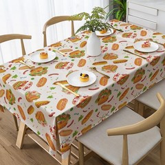 Vibrant Hot Dog Party Tablecloth Set of 3 – Perfect for Birthday Celebrations