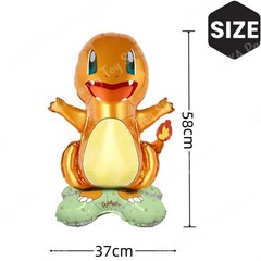 HUGE Pokemon Charizard Birthday Party Balloon 4ft Tall !! & 4pk Table Balloons