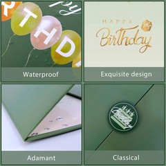 Green and Gold Birthday Decorations for Women Men, Creative Birthday Guest Si…