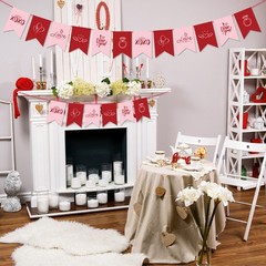 Valentine Bunting Decoration Fish Tail Shape Paper Bunting Hanging Ornament