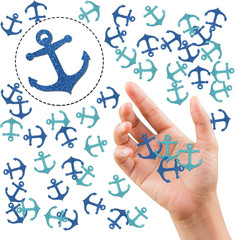 Nautical Theme Confetti Glitter, Ship Anchor Confetti, Baby Shower, Wedding, Oce