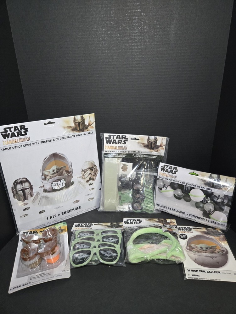 Star Wars Party Decorations+ Mandalorian Balloons, Glasses, Party Favors NEW