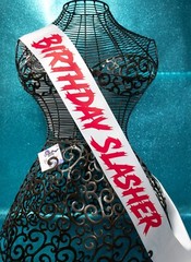 NEW Birthday Slasher Sash Gothic Party Sash Fit up to 4XL,Killer Birthday