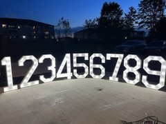4ft wooden Large Light-Up White Number Props Letters & Numbers Party Decoration