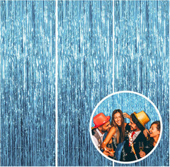 3 Pack Blue Backdrop Party Streamers Ocean Themed Decor Birthday Party Decoratio