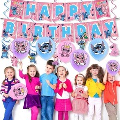 101PCS For Stitch Party Supplies, Birthday Decorations Set Include Banner, Ba…