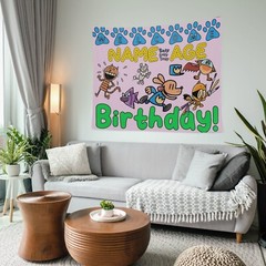 Personalize Dogman Birthday Party Banner Gift, Dog Man Party Supplies