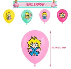 Princess Peach Party Decorations,Birthday Party Supplies for Super Mario Part