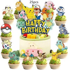 48PCS Anime Birthday Party Supplies Set – Banner, Swirls, Tablecloth, Balloons &