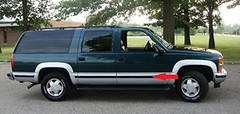 Replacement Chrome Side Body Trim Molding for 1988-1998 Chevy GMC Tahoe Suburban