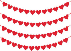Hot-Pink Rose-Gold Party-Decorations Heart Garland – 40FT Girls Birthday Hanging