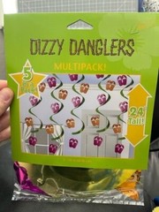 DIZZY DANGLERS Flip Flop Hanging Swirls Room Decorations Summer Luau Pool Party