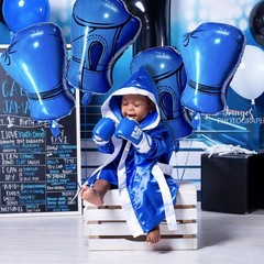 4Pcs Inflatable Boxing Gloves Balloons, Boxing Birthday Party Decorations, Wr…