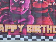 Five Nights At Freddy’s Birthday Banner 60”W x 40”L HUGE