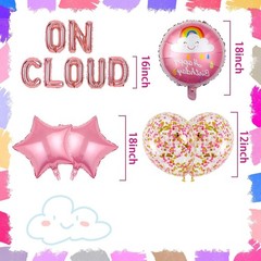 On Cloud 9 ROSE GOLD Balloons Banner On Cloud Nine Birthday Party Decorations…