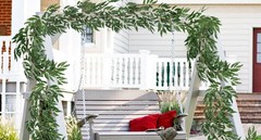 Artificial Willow Leaves Vine Twigs 2Pcs 5.7Ft Fake Hanging Ivy Plants Silk