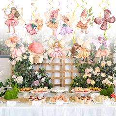 Fairy Birthday Party Hanging Swirls Fairy Garden Ceiling Streamers Decor Set