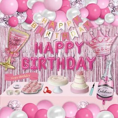 Party Spot! 103 pcs Pink Birthday Decorations, Pink Decorations for Party, Ba…