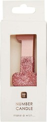 Talking Tables Gold Glitter Number 1 Candle 8 cm, Blue,Rose Gold,Silver