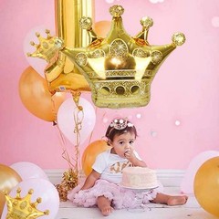Stunning Gold Crown Balloons – 14PCS Set for Birthday, Wedding, and Celebrations