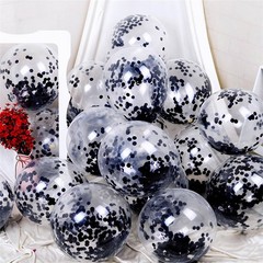 2.12 oz Black Metallic Foil Circle Dot Table Confetti for Wedding Birthday