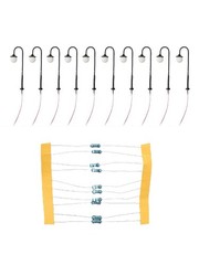 Model Lights Complete Lamps 10 Lamps 10 Resistors 12V~18V Model Railway Led