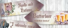 4 Magicians & Wizards Party School of Magic Decoration Arrow Signs
