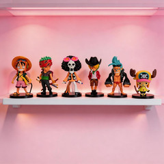 6Pcs Anime Figures, Cute Mini Figurines Cartoon Table Decorations Birthday Party