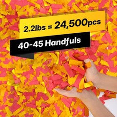 Red Gold Confetti Paper Bulk 2.2lbs Biodegradable Tissue Rainbow Light Weight