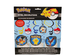 New Pokemon Swirl Decorations Birthday Party Pikachu Charizard Meowth