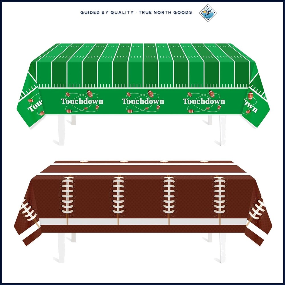Football Party Tablecloths – 2 Pack Disposable Plastic for Themed Celebrations