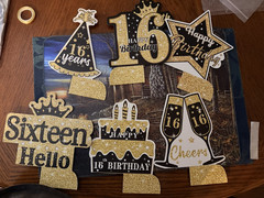 18 Pieces Sweet 16 Table Toppers