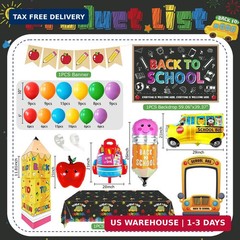 Back To School Decorations First Day of School Balloon Garland Kit with Apple Pe