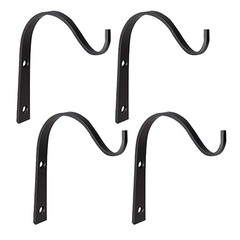Wrought Iron Wall Hooks Sturdy Metal Construction Weather Resistant Design