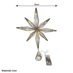 LED Tree Topper Star Christmas Decorations Top Xmas Star Light Up Glitter GiftAE