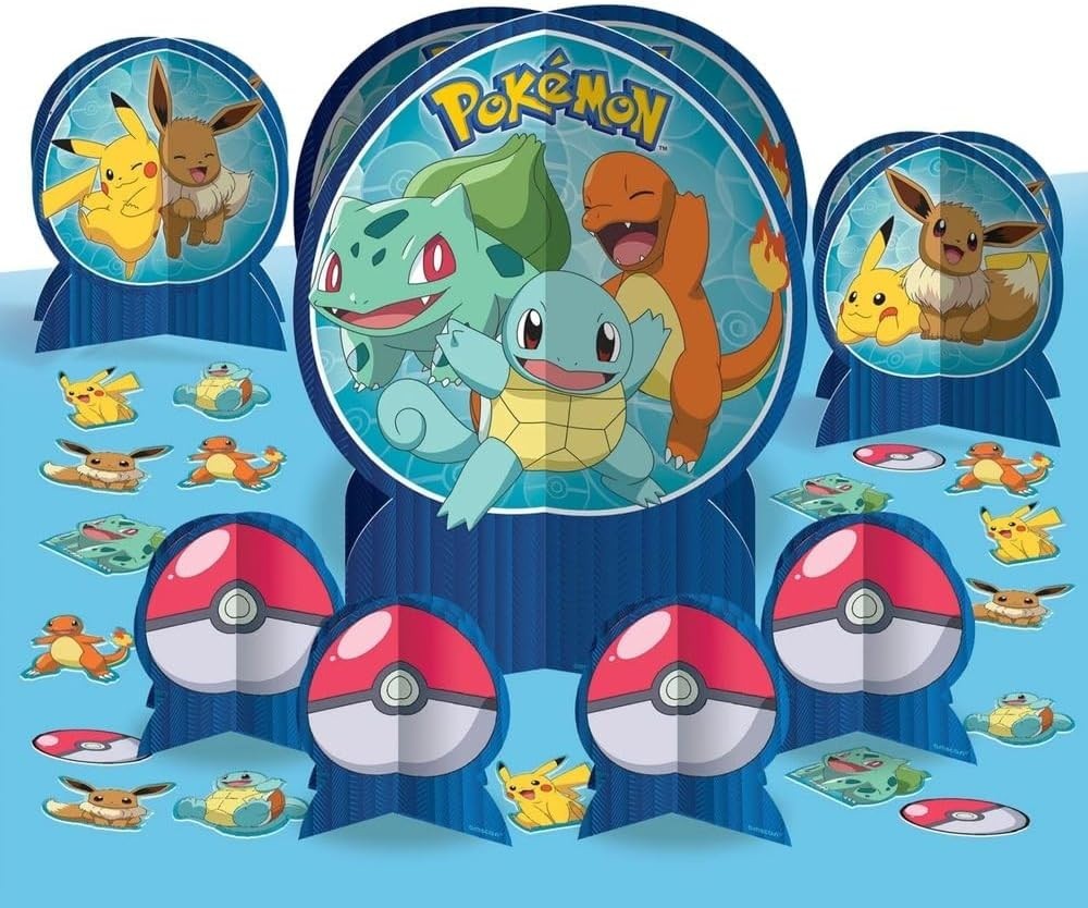 Pokemon Centerpiece Birthday Party Supplies Table Decorations