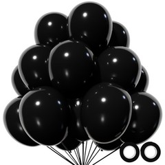 110pcs Black Balloon 12 inch, Black Latex Balloons for Birthday Party Baby Sh…